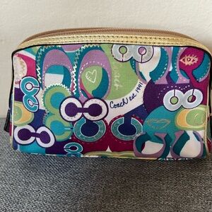 Coach small makeup bag
